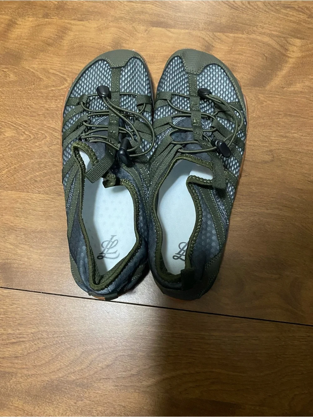 Men's Olive Green Water/hiking -Ready Slip-On Shoes